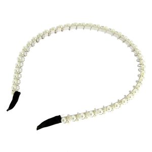 Serre-tête fin à strass argenté,  Serre-tête fin à strass argenté