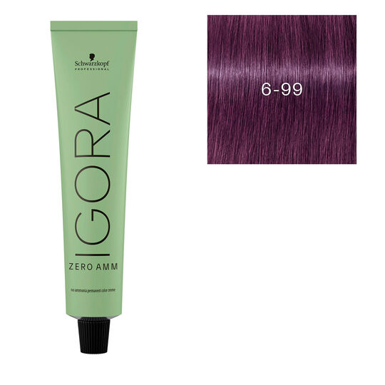 Coloration Igora Zero Amm 6-99 blond fonc&eacute; violet extra