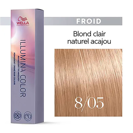 Illumina color 8/05 blond clair naturel acajou