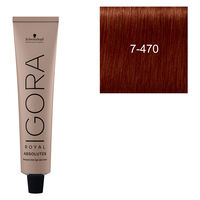 Coloration pour cheveux matures Igora Royal Absolutes 7-470
