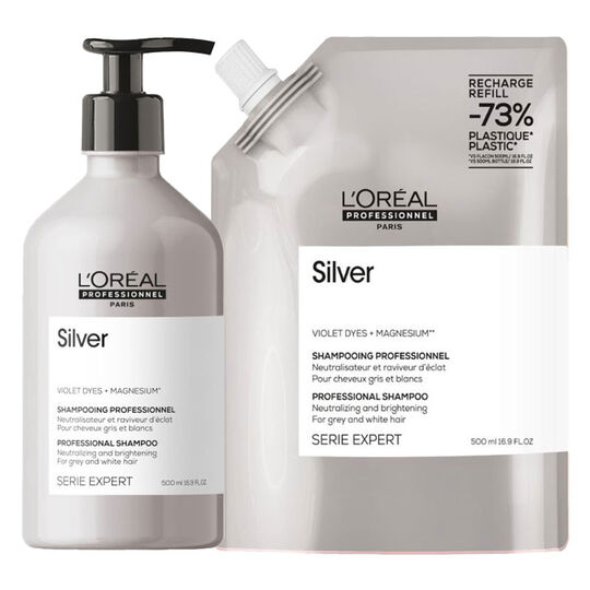 Duo recharge d&eacute;jaunissant Silver + shampooing 500ml