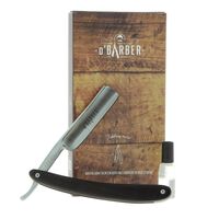 Rasoir coupe-chou manche en bois d'ébène lame acier extra dur O'Barber,  Rasoir coupe-chou manche en bois d'ébène lame acier extra dur O'Barber