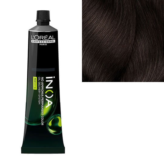 Coloration sans ammoniaque Inoa 4.35 châtain doré acajou