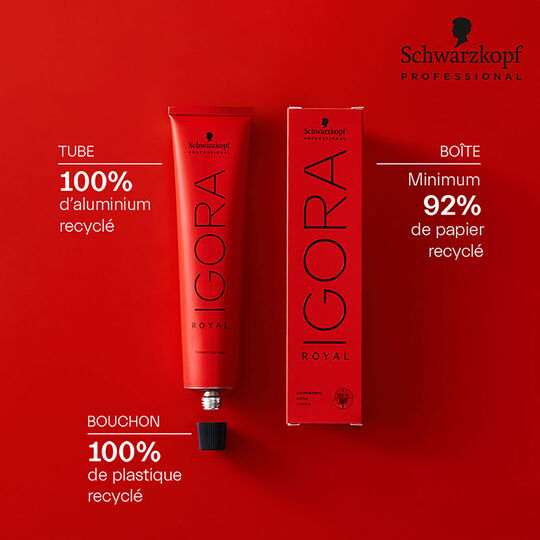 Coloration permanente Igora Royal 4-88 châtain rouge extra