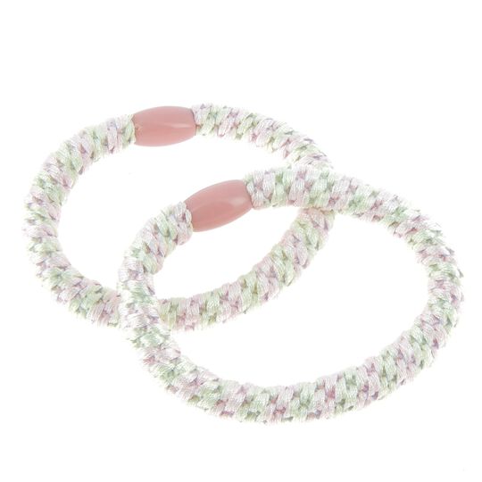 &Eacute;lastiques tiss&eacute;s sans m&eacute;tal blanc rose