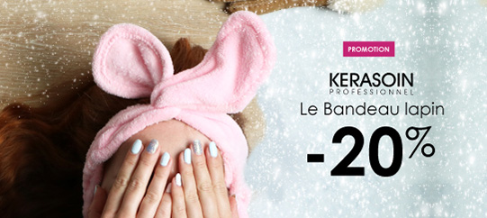 En décembre, profitez de -20% sur le bandeau cosmétique Lapin Kerasoin !