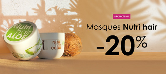 En décembre, profitez de -20% sur les Masques Capillaires Nutrihair Soteix !