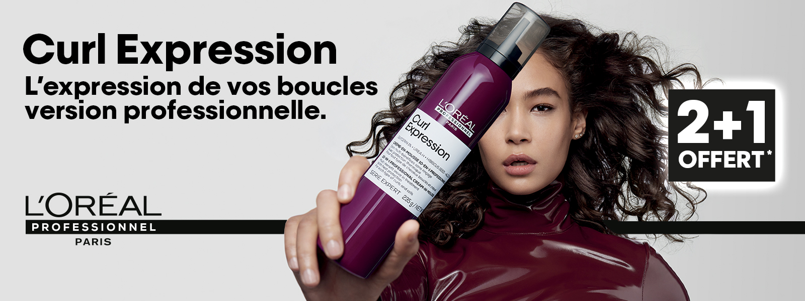3 produits pour le prix de 2* sur une sélection Curl Expression de L'Oréal Professionnel.