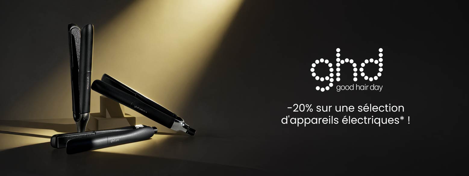 -20% sur une sélection d'appareils électriques Ghd* !
