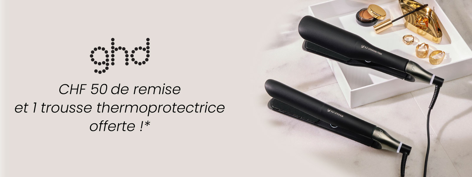 Offre Back To School GHD : 50€ de remise et 1 trousse termoprotectrice offerte !
