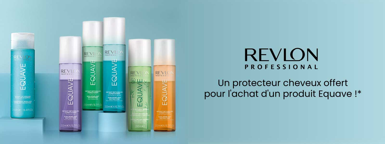 En juillet, profitez d'un protecteur cheveux pour l'achat d'un produit de la gamme Equave  de Revlon Professional !
