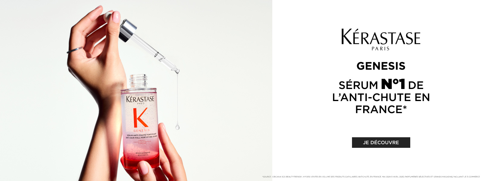 Genesis par Kérastase, le sérum N°1 de l'anti-chute en France.