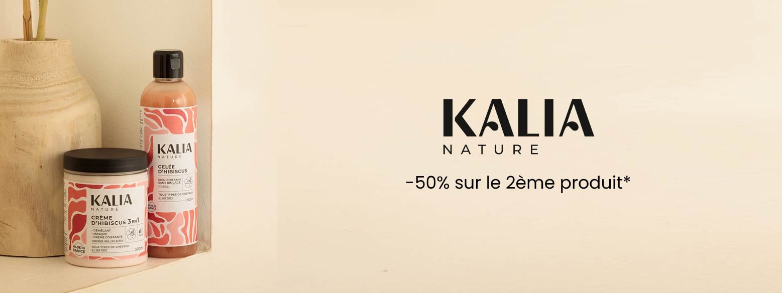 Kalia Nature : 1 produit acheté = -50% sur le deuxième produit.*