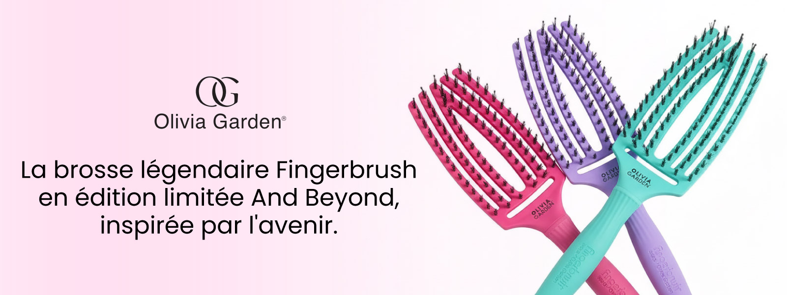 Explorez de nouveaux mondes avec l'édition limitée And Beyond de Olivia Garden : une brosse légendaire dans un coloris inspiré de l'avenir.