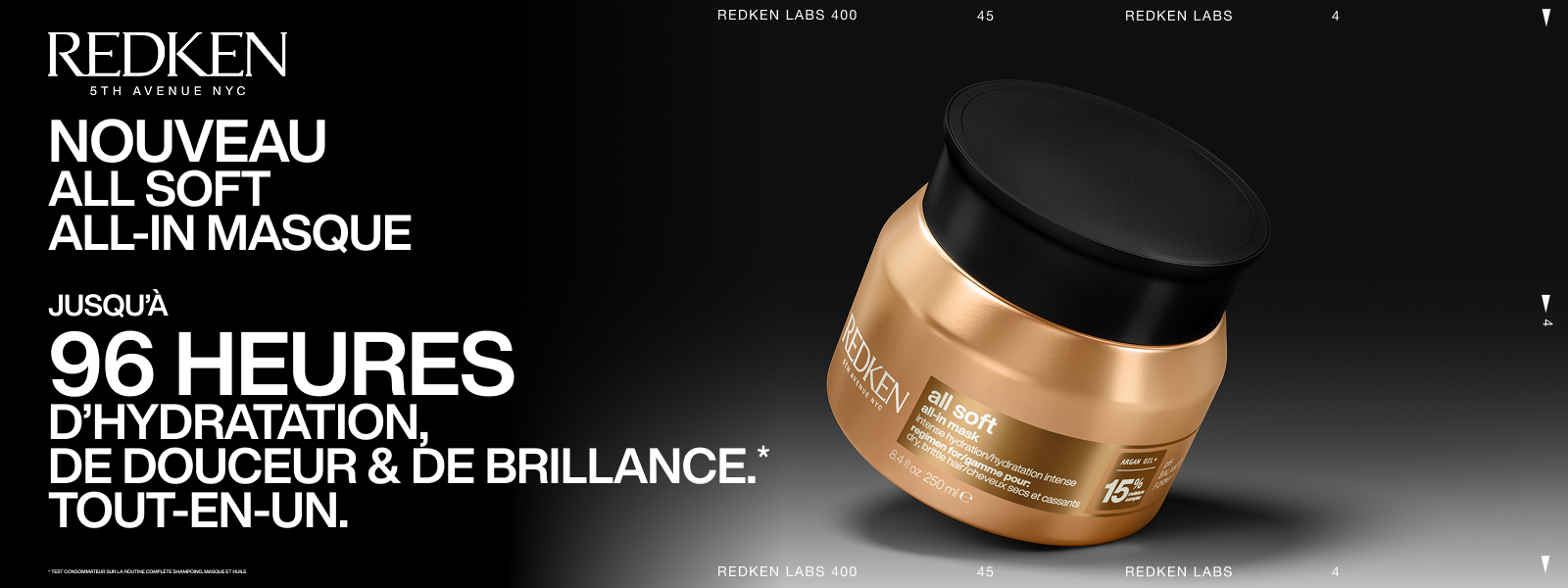 Découvrez le nouveau masque All Soft par Redken ! Découvrez le nouveau masque All Soft par Redken !