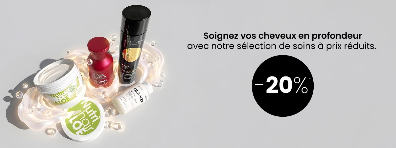 Soignez vos cheveux en profondeur avec notre sélection de soins à prix réduits. 